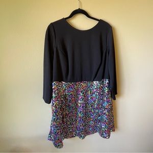 Hutch for ModCloth rainbow sequin mini dress size 18